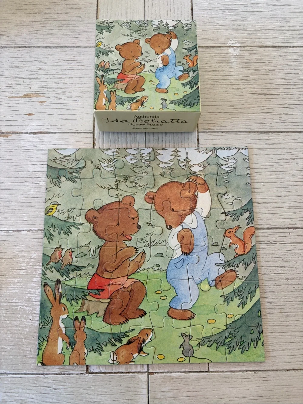 Vintage 1982 Authentic Ida Bojhatta Jigsaw Puzzle, 36 Pcs 7.5x7.5